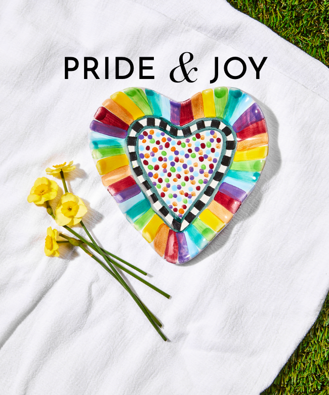 Rainbow Fluted Heart Plate
